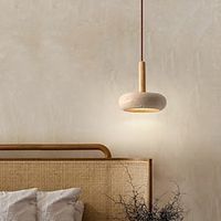 led-hanglamp 15 cm 1-lichts 3-lichts 3-lichtskleur hangende lantaarn design hanglamp hout geometrisch vintage woonkamer slaapkamer eetkamer 110-240v Lightinthebox