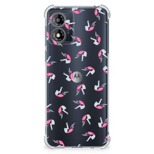 Doorzichtige Silicone Hoesje voor Motorola Moto E13 Unicorns