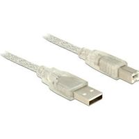 Delock 83895 Kabel USB 2.0 Type-A male > USB 2.0 Type-B male 3 m transparant