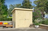 Outdoor Life Sara Tuinhuis 200x200 cm 28 mm vuren blank- Lessenaarsdak- Onbehandeld vurenhout- Outdoor Life