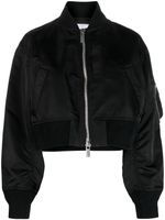 sacai veste bomber à coupe crop - Noir