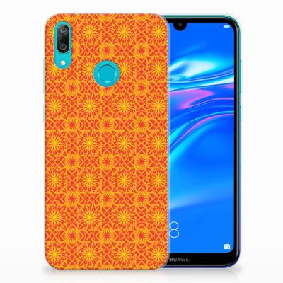 Huawei Y7 2019 TPU bumper Batik Oranje