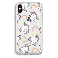 Rainbow Unicorn: iPhone X Transparant Hoesje