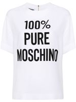 Moschino blouse à slogan imprimé - Blanc - thumbnail