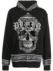 Philipp Plein hoodie à imprimé bandana - Noir