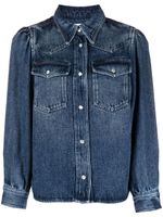 MARANT ÉTOILE chemise en jean à manches bouffantes - Bleu