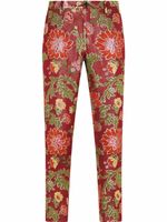 Dolce & Gabbana pantalon de costume à motif jacquard - Rouge