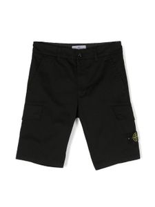 Stone Island Junior short cargo à patch Compass - Noir