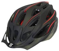 Qtcycletech Fietshelm unisex matzwart/rood maat M - thumbnail