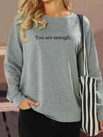 Women's Dear Person Behind Me You Are Enough Love Awareness Peace Casual Crew Neck Sweatshirt - thumbnail