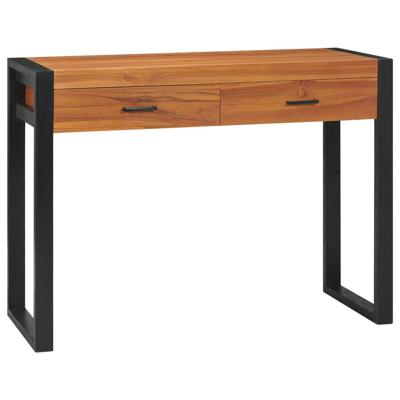 vidaXL Bureau met 2 lades 100x40x75 cm teakhout