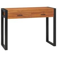 vidaXL Bureau met 2 lades 100x40x75 cm teakhout