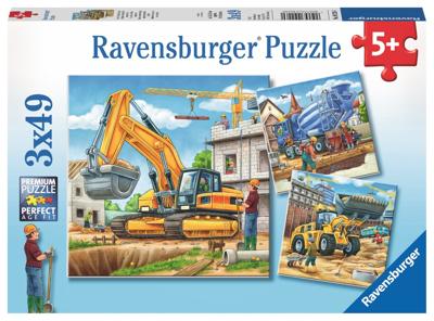 Grote Bouwvoertuigen (3X49 Stukjes) - Puzzel;Puzzel (4005556092260)