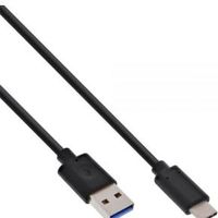 InLine 1m, USB3.1-C/USB3.1-A 1m USB C USB A Zwart