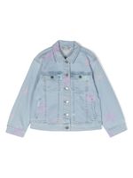 Stella McCartney Kids veste en jean à motif d'étoiles - Bleu