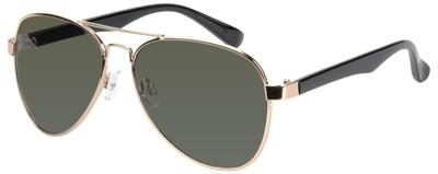 AZ Eyewear zonnebril unisex goud met groene lens (17 906 P)