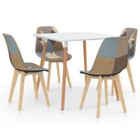 vidaXL 5-delige Eethoek grijs