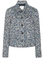 Rosetta Getty veste boutonnée à motif en jacquard - Bleu - thumbnail