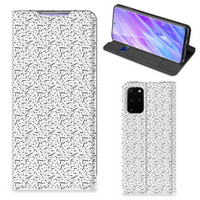 Samsung Galaxy S20 Plus Hoesje met Magneet Stripes Dots