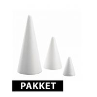 Piepschuim kegel pakket 6 stuks