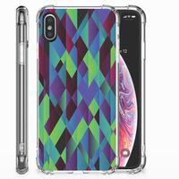 Apple iPhone X | Xs Shockproof Case Abstract Green Blue