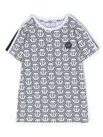 Philipp Plein Junior t-shirt à logo imprimé en all over - Blanc - thumbnail