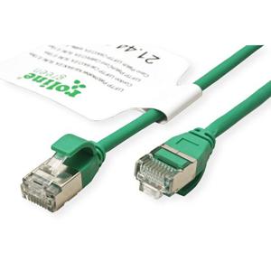 ROLINE GREEN F/UTP DataCenter Patchkabel Cat.6A (Class EA), LSOH, extra dun, groen, 1,5 m