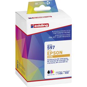 Edding Inktcartridge vervangt Epson T34XL Multipack 4 Compatibel Zwart, Cyaan, Magenta, Geel EDD-597 18-597-01