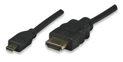 Techly 3.0m HDMI 1.4a/Micro HDMI D HDMI kabel 3 m HDMI Type A (Standaard) HDMI Type D (Micro) Zwart