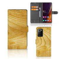 Samsung Galaxy Note20 Ultra Book Style Case Licht Hout