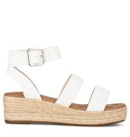 POELMAN Poelman - C0047-17HPSH1 sandaal white Wit Textiel Plateau sandalen Dames - thumbnail