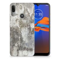 Motorola Moto E6 Plus TPU Siliconen Hoesje Beton Print