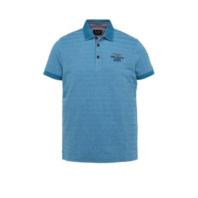 PME Legend gemêleerde regular fit polo blauw
