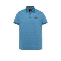PME Legend gemêleerde regular fit polo blauw