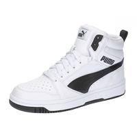 PUMA Rebound V6 MID JR Sneaker, Wit Zwart, 6 UK, Puma White Puma Zwart, 39 EU