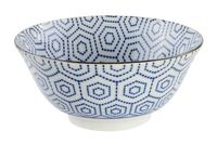 Blauw/Witte Kom - Mixed bowls - 14.8 x 6.8cm 500ml - thumbnail