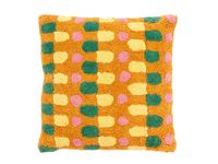 Villa Collection Styles Sierkussen 45 x 45 cm - Oranje/Groen - thumbnail