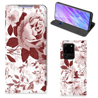 Bookcase Samsung Galaxy S20 Ultra Watercolor Flowers - thumbnail