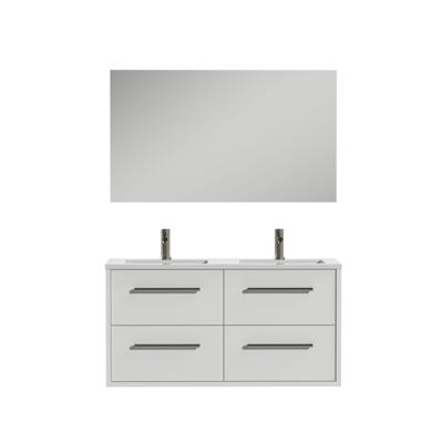 Tiger Boston badmeubelset incl spiegel en witte wastafel 120cm wit Tiger Boston badmeubelset incl spiegel en witte wastafel 120cm wit