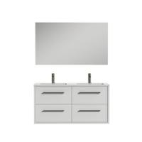Tiger Boston badmeubelset incl spiegel en witte wastafel 120cm wit