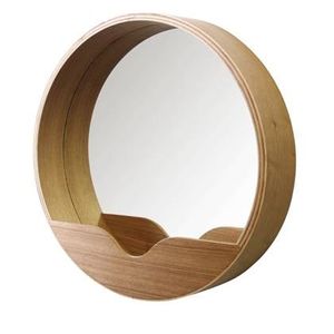 Zuiver Round Wall wandspiegel Rond Hout