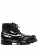 Officine Creative bottines en cuir à lacets - Noir