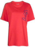 Kenzo t-shirt en coton à fleurs brodées - Rouge - thumbnail