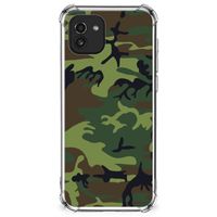 Samsung Galaxy A03 Doorzichtige Silicone Hoesje Army Dark