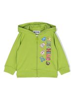 Moschino Kids hoodie en coton à logo imprimé - Vert