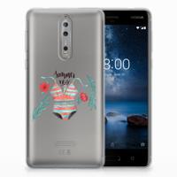 Nokia 8 Telefoonhoesje met Naam Boho Summer