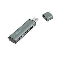 LogiLink UA0395 - USB 3.2 (Gen2) 3-poorts hub, aluminium behuizing met beschermkap