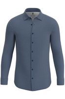 Desoto Slim Fit Jersey shirt donkerblauw, Motief