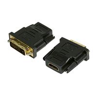 LogiLink HDMI naar DVI-D Digitale adapter (DVI Dual Link bezetting 24+1), ondersteunt alle HDTV en HD ready normen, 1 stuk