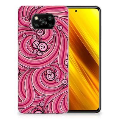 Xiaomi Poco X3 | Poco X3 Pro Hoesje maken Swirl Pink Xiaomi Poco X3 | Poco X3 Pro Hoesje maken Swirl Pink
